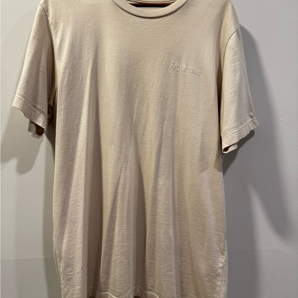 Men's Supreme Beige T-Shirt
